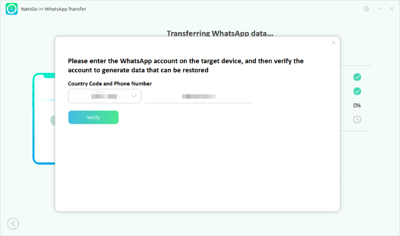 Verificar la cuenta de WhatsApp iPhone a través del número de teléfono