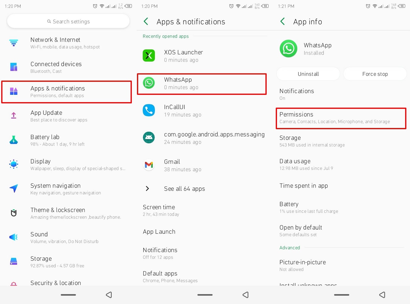 Whatsapp calling not ringing check wa notification permission android.jpg
