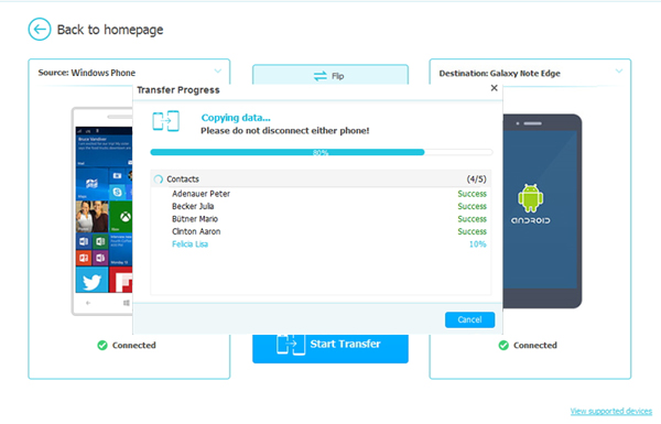 Transfiera archivos de Windows Phone a Android