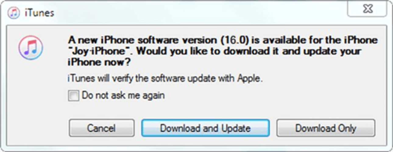 Actualizar iOS usando iTunes