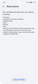 Fábrica Restablecer el teléfono de honor desde la configuración
